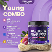 NAD+ Boitin Resveratrol Gummies